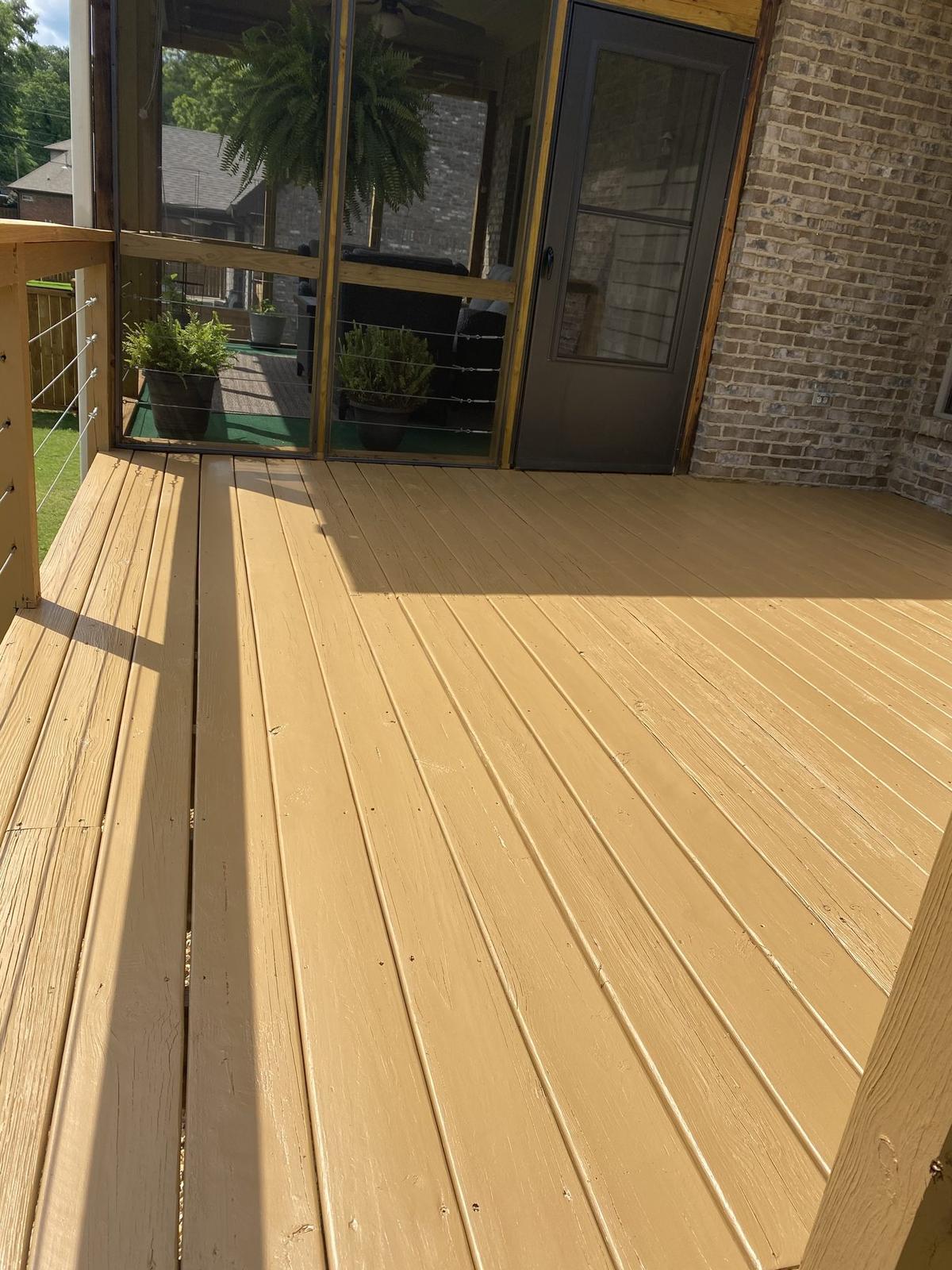 deck railing with new and old spindles