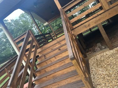 deck professional deck staining with brush application