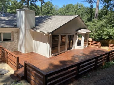 Professional deck staining process in Birmingham, AL