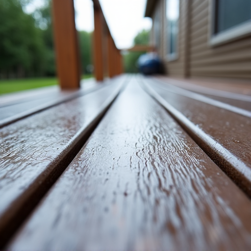 clean composite deck after soft washing