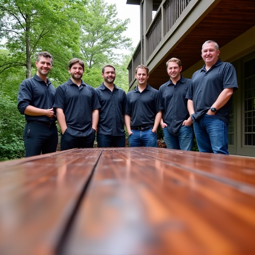 Deck maintenance near the Birmingham Botanical Gardens