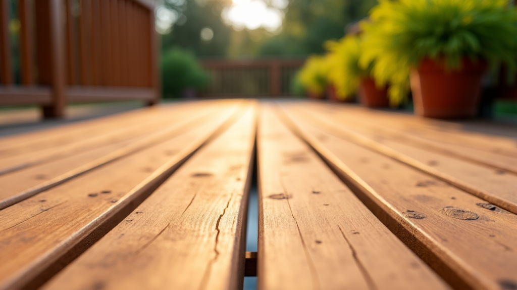 Clean and restored outdoor deck living space in Birmingham, AL