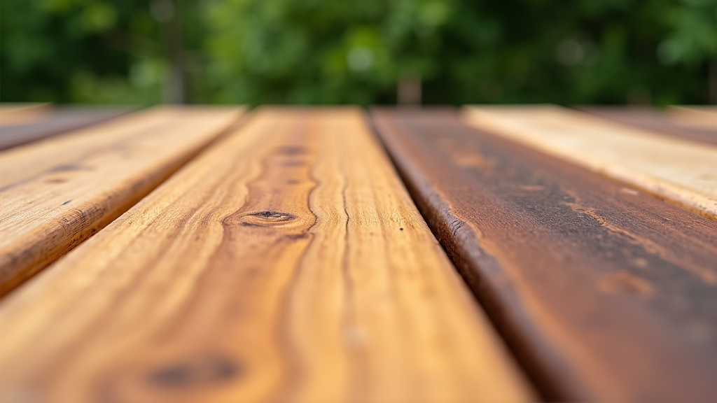 Restored deck in Cahaba Heights, AL, showing the Alabama Deck Restoration difference with vibrant wood and expert finish.
