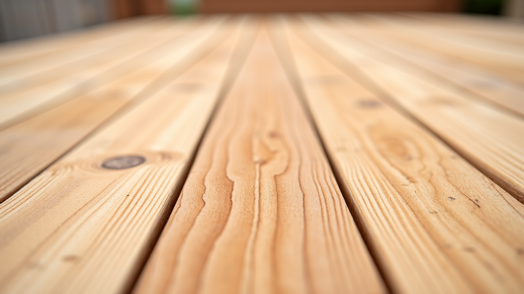 Clean, restored wooden deck surface showcasing quality workmanship