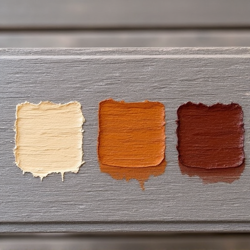 Deck samples applied on wood by Alabama Deck Restoration for color consultation