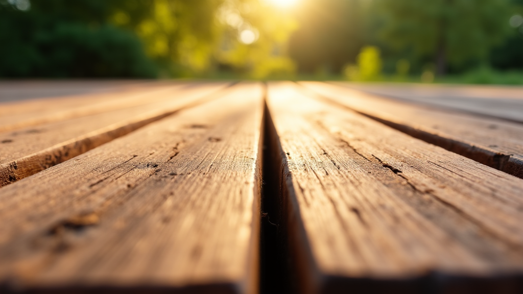 Clean, restored wooden deck in Hoover, AL