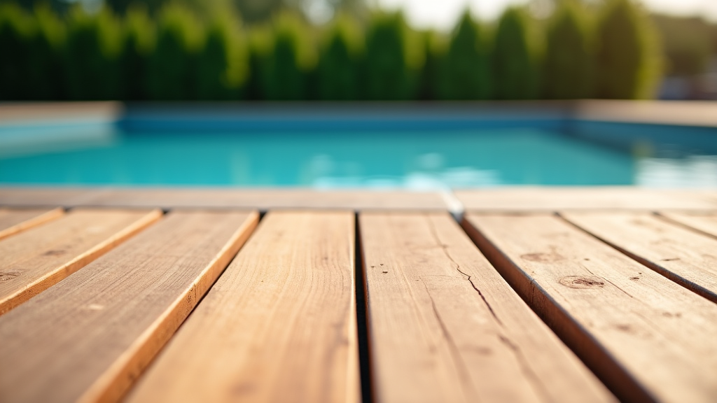 Wood pool deck sealing and restoration in Birmingham, Alabama